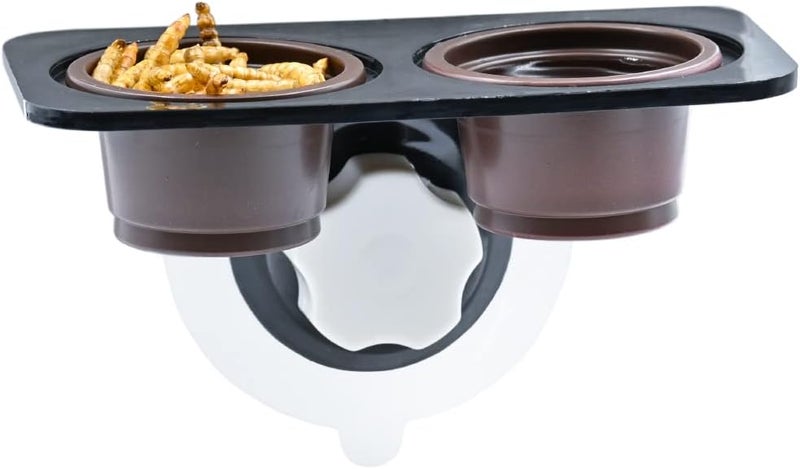 MRTIOO 100 Cups + Feeding Ledge Enhanced, Reptile Amphibian Food Bowls and Water Dish, for Crested Gecko Lizard Or Other Small Pet Feeder Ledge Accessories Supplies, with Sustainable Cups - Image 3